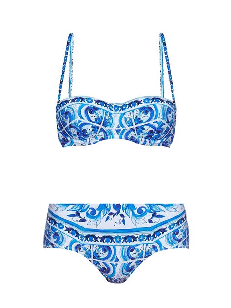 dolce gabbana majolica bikini|dolce and gabbana blue white.